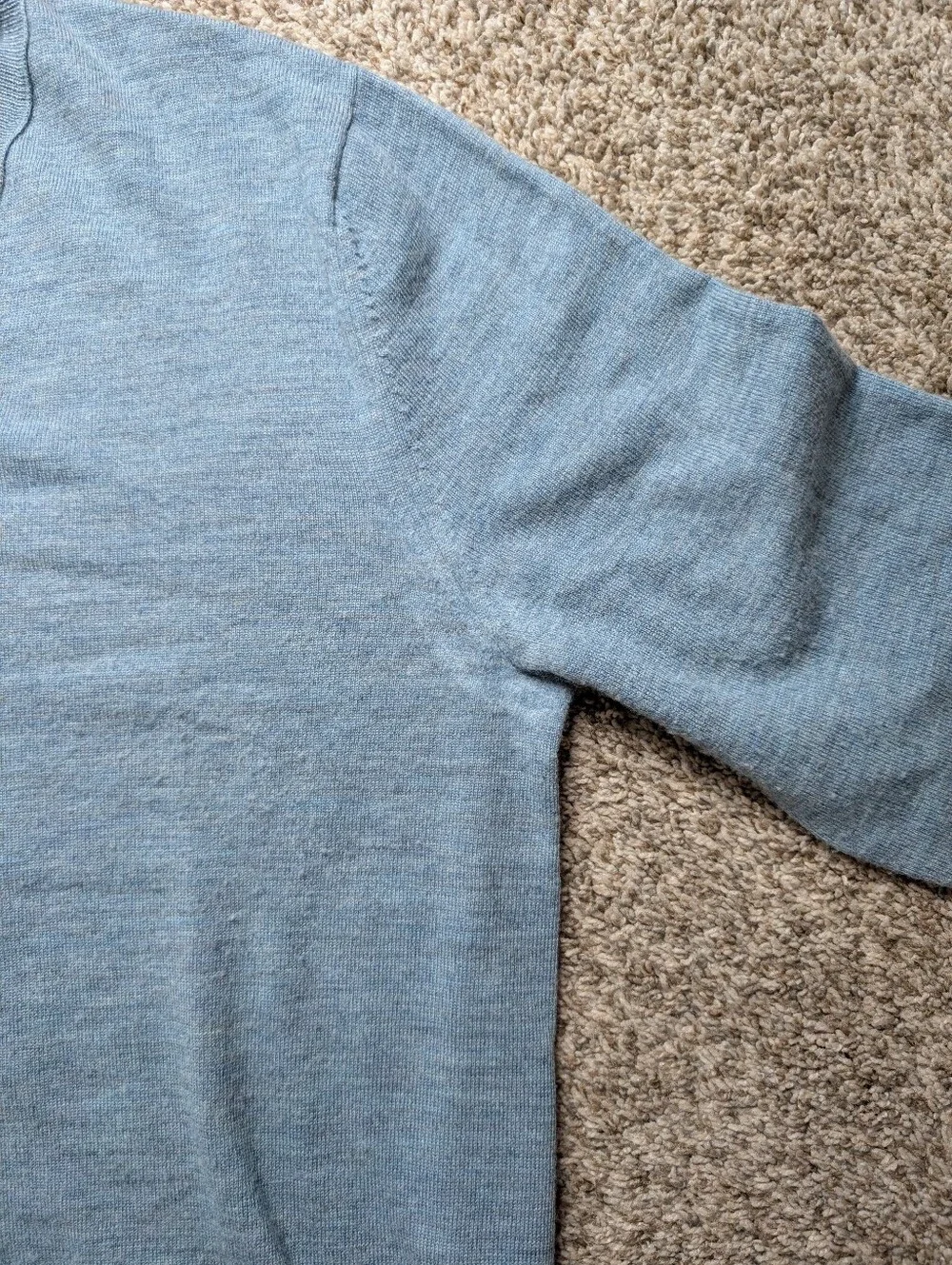 Banana Republic Merino Wool‎ V-Neck Men’s Sweater - Light Blue Sz L Classic Prep